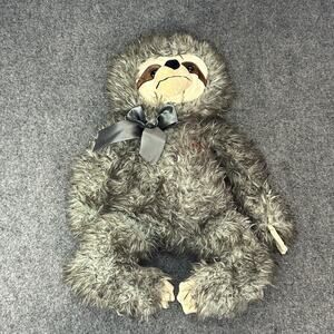 Sloth Plush Heart Applique Love Gray Stuffed Animal Romantic Gift Large (18”) T